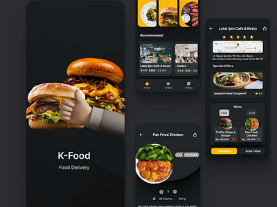 Food Delivery App app delivery design designuiux food illustration ui uix ux