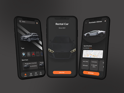 Rental Car App app car carrental design illustration mobile rental ui uidaily uiinspirations uiux ux