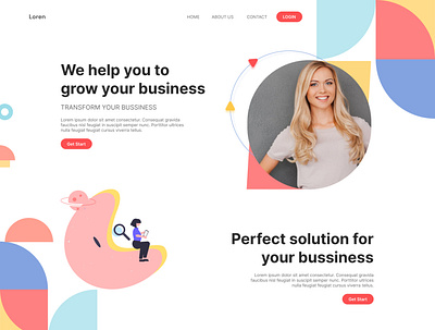 Landing Page Interface Design interaction design landing page website design