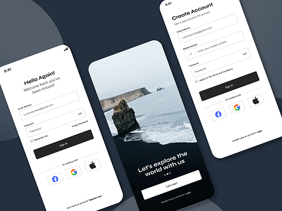 Sign Up Form app dailyui design mobile signup travel ux