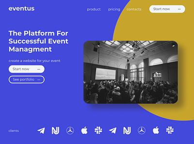 Eventus Hero Image graphic design ui ui ux ux