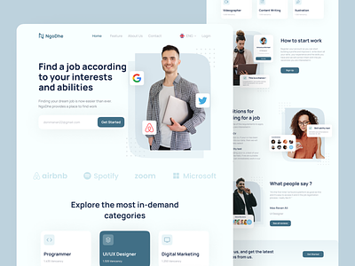 NgoDhe - Job Finder Landing Page