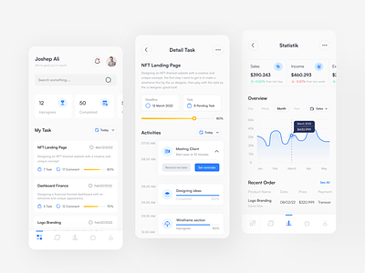 Taskmark - Task Management App UI app clean design management mobile version neat software task task management ui ui design ui mobile uiux uiux design ux