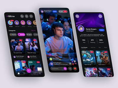 Game Streaming App UI Design by I Can Infotech on Dribbble