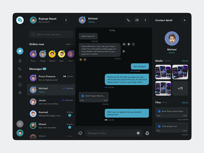 Chatyuh - Chatting Desktop by Nizar Ali ⚡ for Vektora on Dribbble