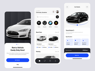 Car Rental App Concept by Nizar Ali for Vektora on Dribbble