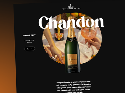 Chandon – online store concept 3d branding design figma graphic design minimal motion graphics online store redesign shopify tilda ui ux web design website wine