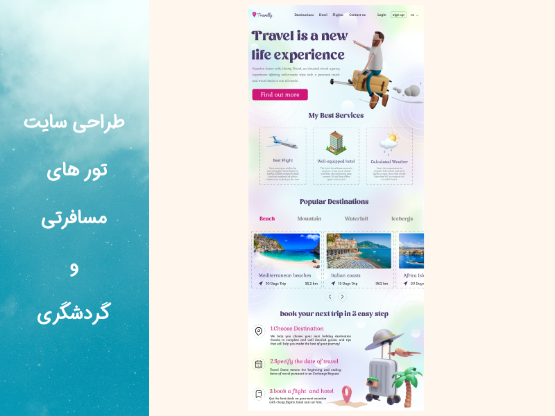 Website design for travel and tourism tours by Hanieh Eshtehardi on ...