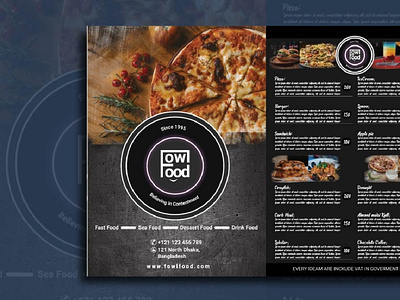 Delicious Food Menu Design and Menu design concept with me