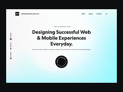 Freelance Website Header Design