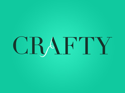 Crafty - Logo apparel branding clean clothing color emerald font green identity logo minimal serif simple