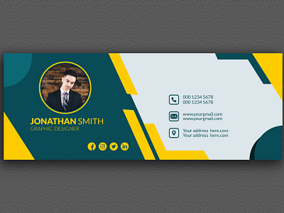 Email signature design or personal social media cover design