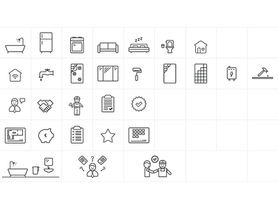 Bylder Icons build furniture home icon icons mechanic vector