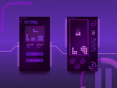 Mobile App design - "Tetris" app design