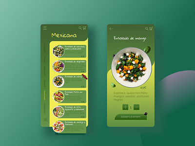 Mexican food delivery app app design