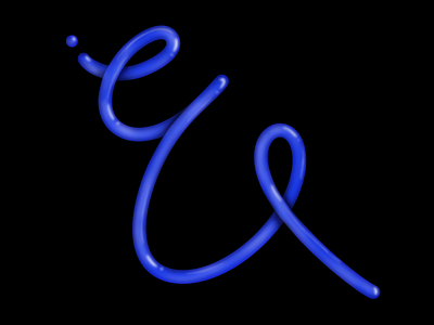 3D letter E 3d design graphic design illustration letter neon procreate