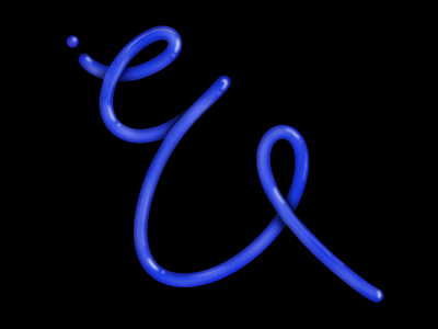 3D letter E