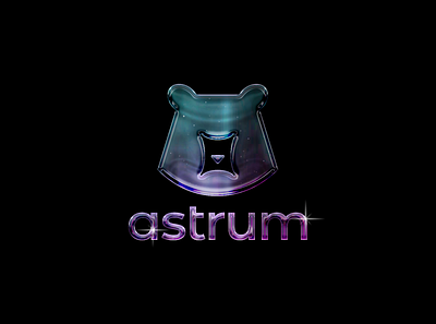 Astrum cryptocurrency logo 3d animation branding coin cryptocurrency glass glasseffect graphic design illustration logo logotype motion graphics