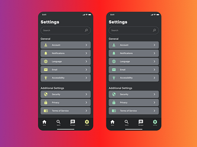 Daily UI #6: Settings