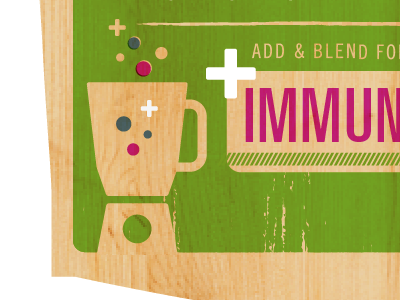Immunity Boost Smoothie blender dots illustration smoothie vitamins