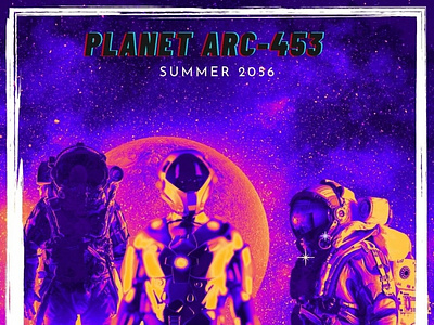 Planet Arc-453 | Landing, in 2056 graphic design