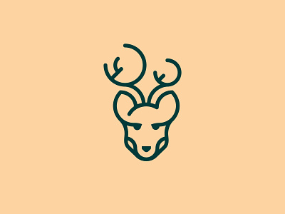 Stag deer films green logo mark stag