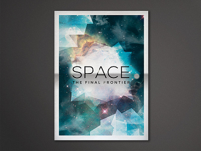 Space abstract poster space type