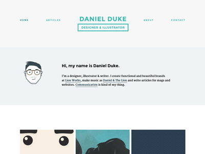 Portfolio redesign branding design illustration personal website