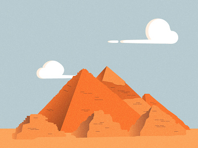 Pyramids blue clouds egypt egyptian orange pyramids