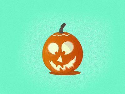 Lil Pumpkin green halloween illustration noise orange pumpkin
