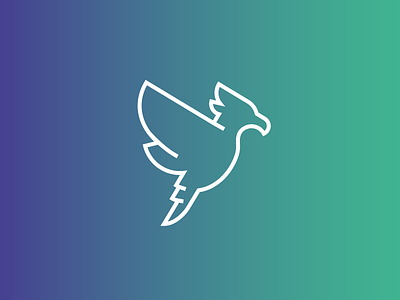 Bird Mark bird brand gradient illustration logo outline
