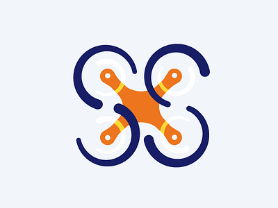 SS branding drone letters logo propeller ss type typemark