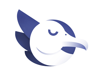 Albatross MK II albatross badge bird blue branding emblem gradient icon logo navy one colour wing