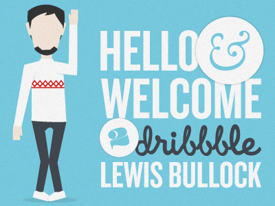 Welcome to Dribbble! blue caslon dribbble invite knockout lewis bullock welcome to dribbble