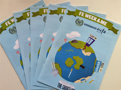 FE Week & Me blue education fe week fe week me green illustration knockout little world purple supplement