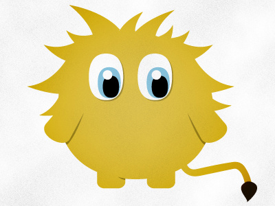 Critter app blue critter illustration liony twitter yellow