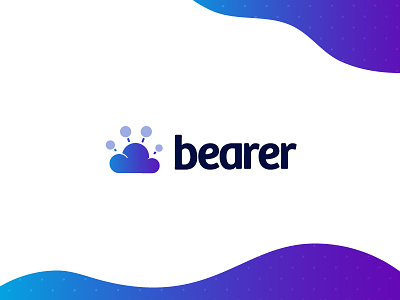 Bearer bear blue branding cloud gradient icon illustration logo network paw purple typemark