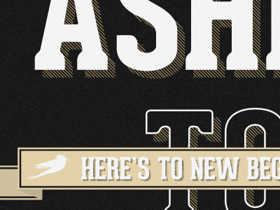 Ashes To Ashes ashes to ashes banner black geared gold white