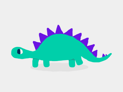 Hello! dinosaur frame by frame stegosaurus walk cycle