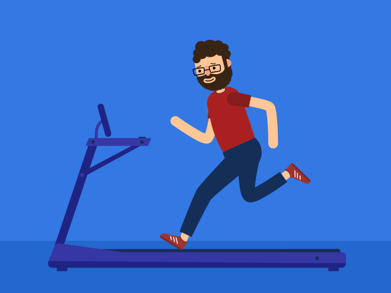 Treadmill runner 🏃 animation exercise fitness loop run running treadmill