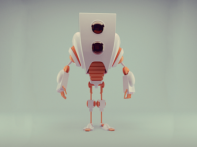 Robot 3d animation character concept design