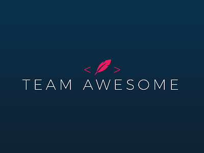 Team Awesome coding color logo logotype team