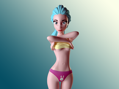 EMMA 3d animation character female sexy