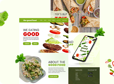 Restaurant Landing Page app dailyui design figma food graphic design illustration landing page restaurant ui uidesign uiux ux ux design web design