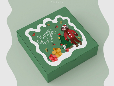 New Year gift box design graphic design illustration vector