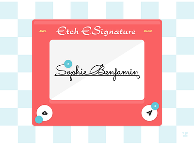 How to build an e-signature anvil automation blog cover design e sign e signature etch etch a sketch etch a sketch illustration paperwork pdf signature