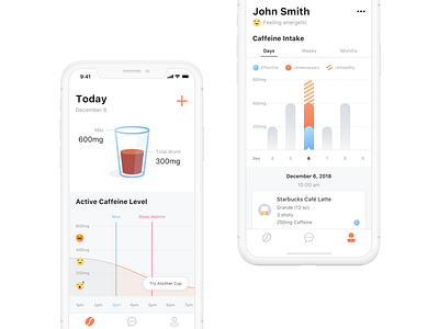 coffee tracking app concept