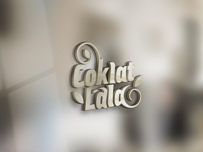 Logo Typography Coklat Lala branding design icon logo typography