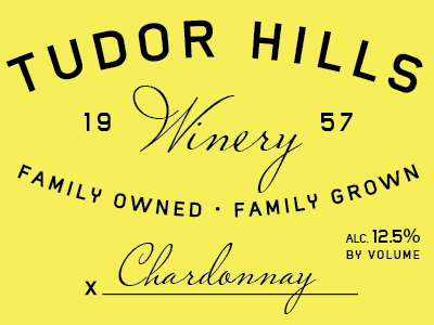 TUDOR WINE LABEL chardonnay family label type vintage wine
