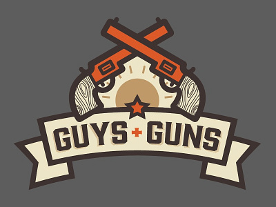 guys + guns banner flag guns guys manly masculine sun western